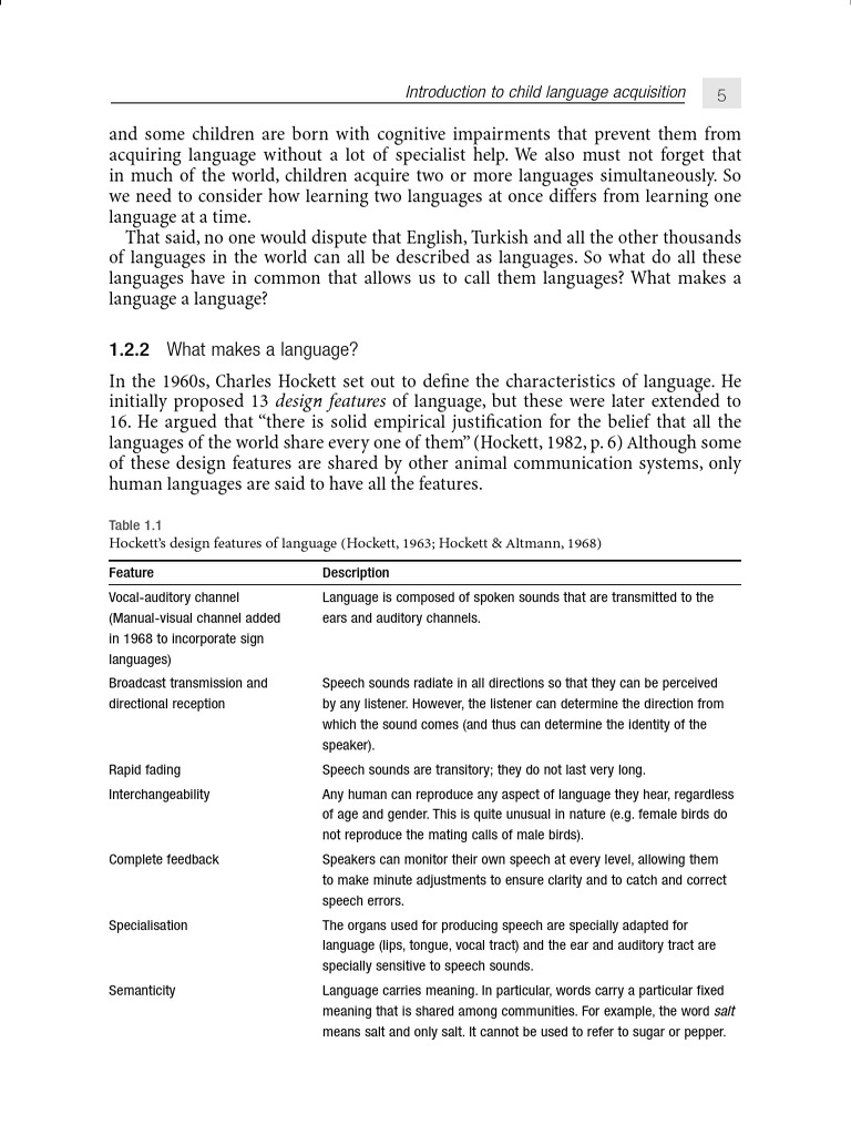 1.2a1- Hockett's design features 2 | PDF | Speech | Word