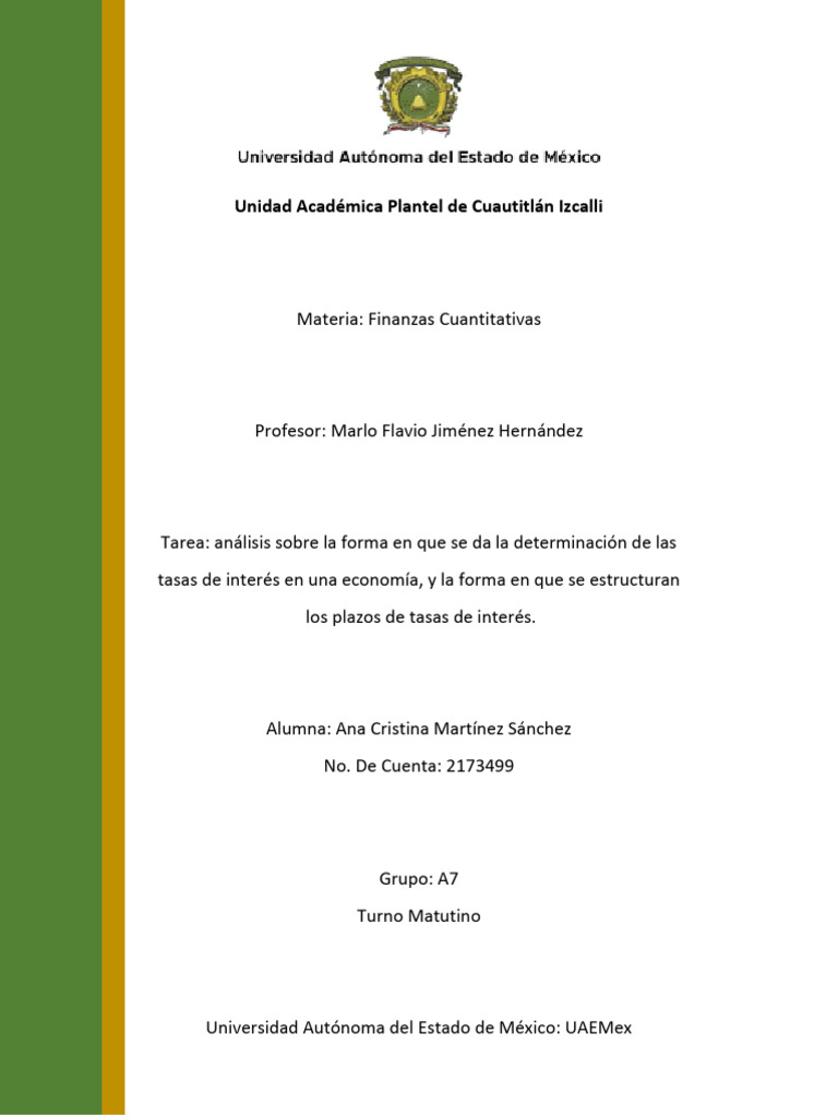 Analisis de Las Tasas de Interes y Su Estructura | PDF | Inflación ...