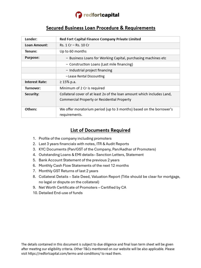 Business Loan Requirements | PDF | Loans | Invoice