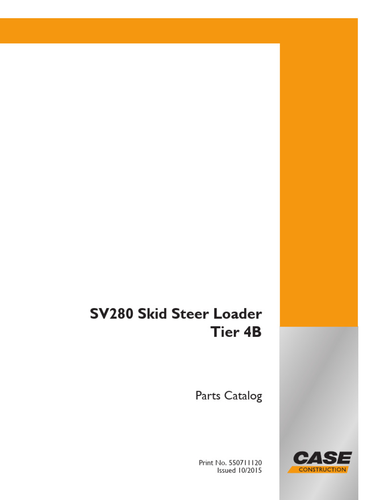 SV280 Skid Steer Loader Parts Guide | PDF | Loader (Equipment) | Pump