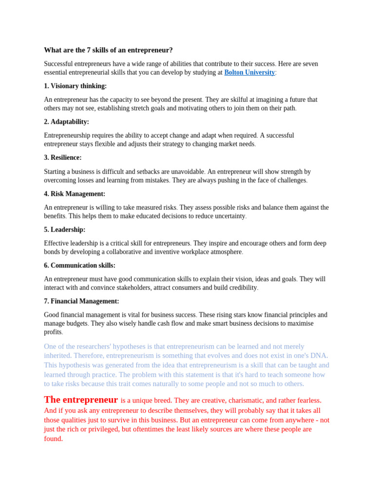What - Are - The - 7 - Skills - of - An - Entrepreneur (1 ...