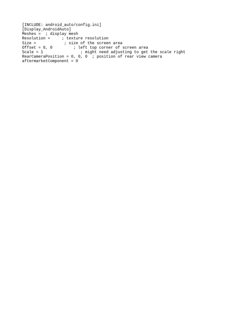 Android Auto Configuration Settings | PDF