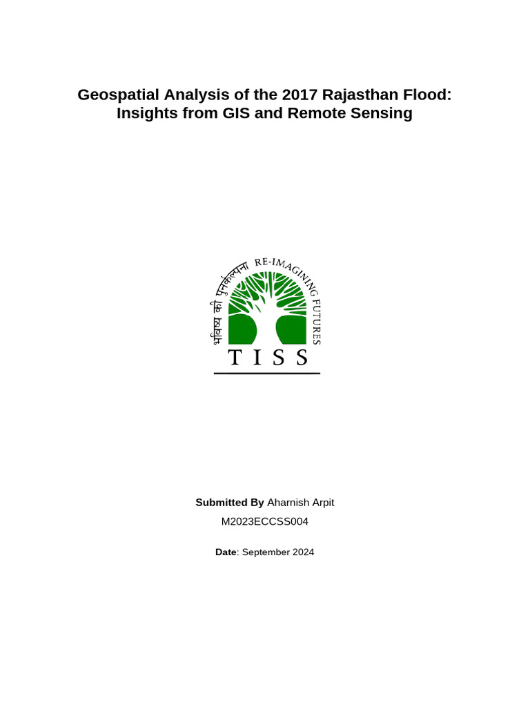 Geospatial Analysis of The 2017 Rajasthan Flood | PDF | Flood | Topography