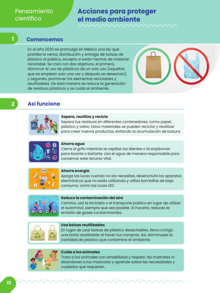 Acciones para Proteger El Medio Ambiente | PDF | Residuos | Reciclaje