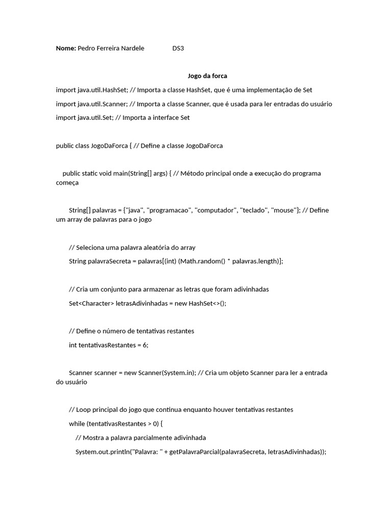 Atividade Reposição PAM | PDF | Java (linguagem de programação ...