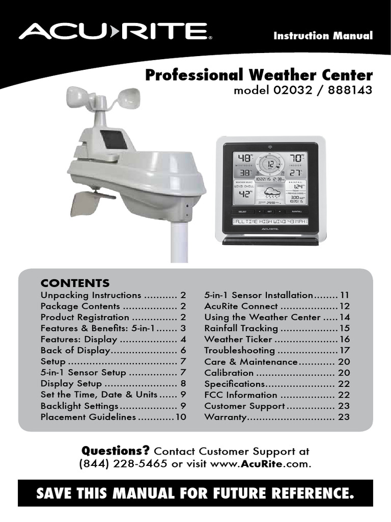 Acurite Weather Station Setup Guide | PDF | Precipitation | Rain