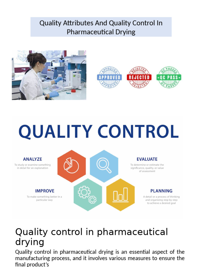 Pharmaceutical Drying Quality Control | PDF | Pharmaceutical ...