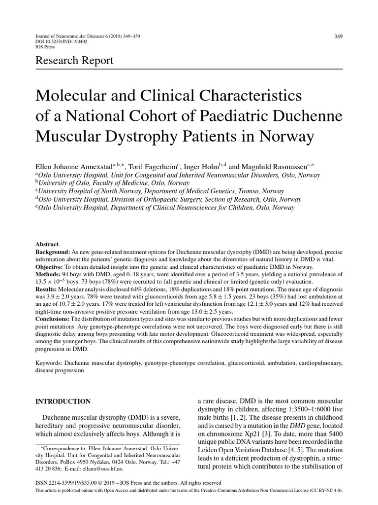 Molecular and | PDF | Muscular Dystrophy | Genetics