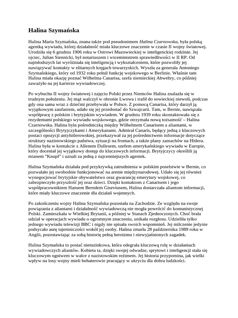 Halina Szymańska | PDF