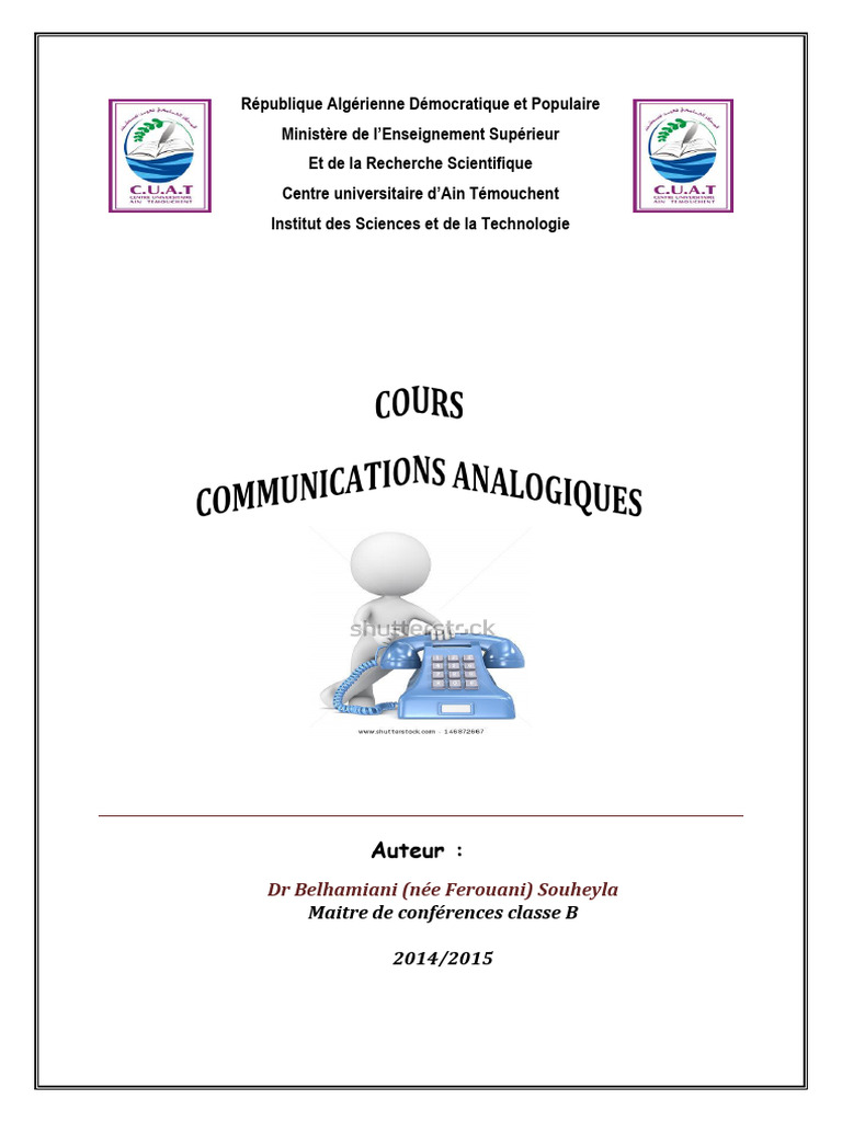 Cours sur la Communication Analogique | PDF | Filtre (électronique ...
