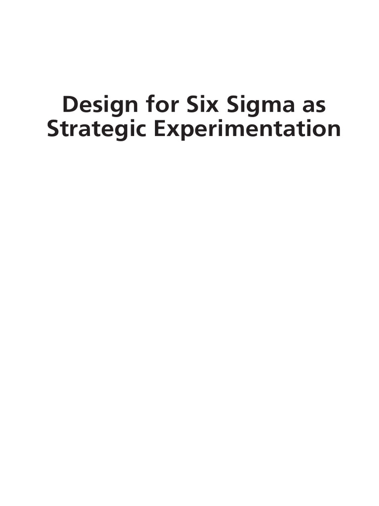 Design for Six Sigma Strategies | PDF | Probability Distribution ...