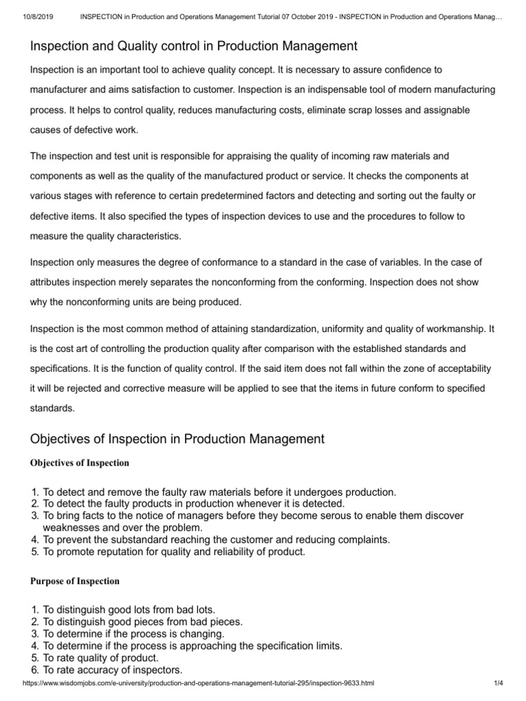 Inspection_and_Quality_control_in_Produc | PDF | Sampling (Statistics ...