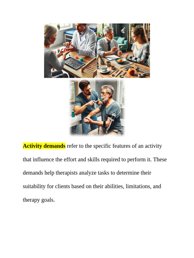 Activity Demands | PDF