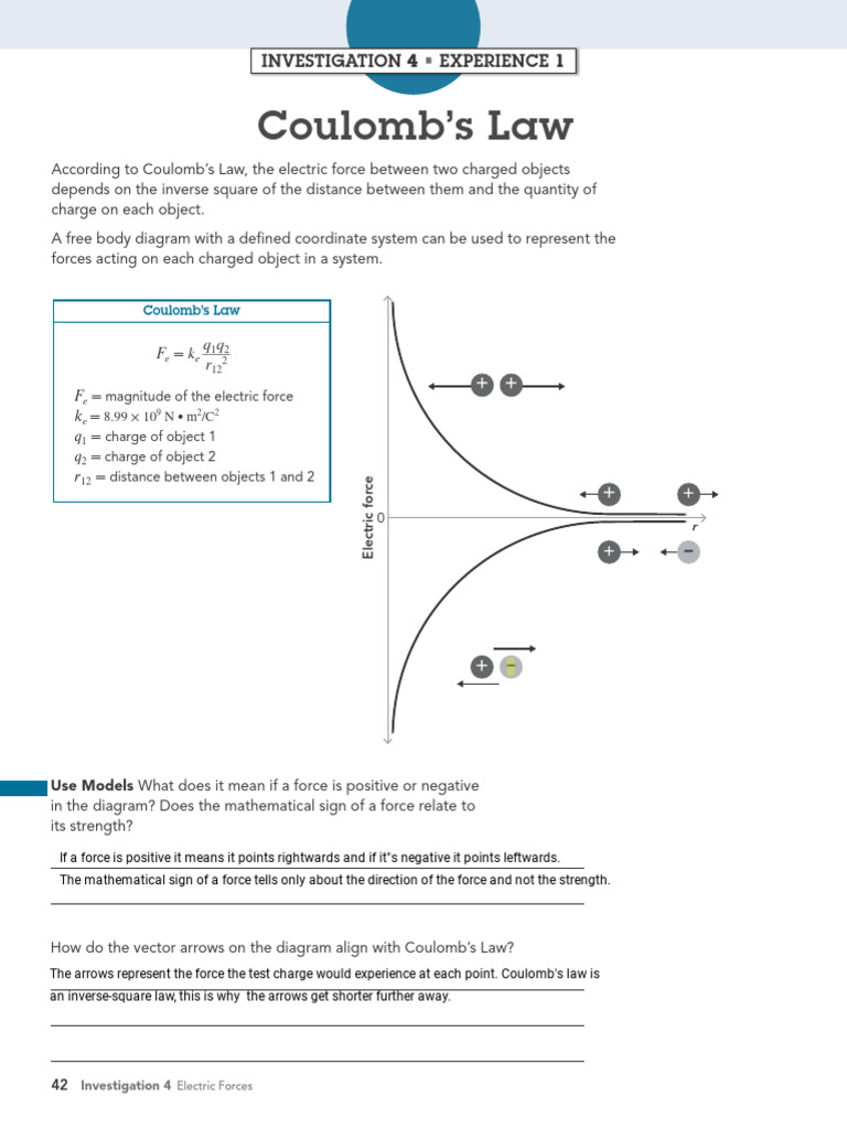 Understanding Coulomb's Law and Electric Forces | PDF | Force ...