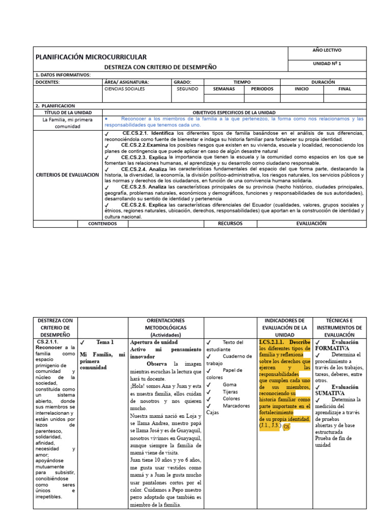 Plan Curricular CCSS | PDF | Plan de estudios | Aprendizaje