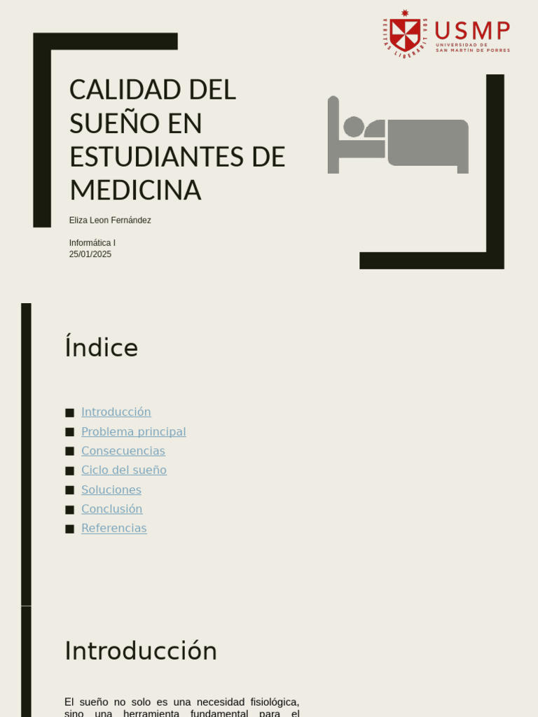 Calidad del Sueño en Estudiantes de Medicina | PDF | Dormir ...
