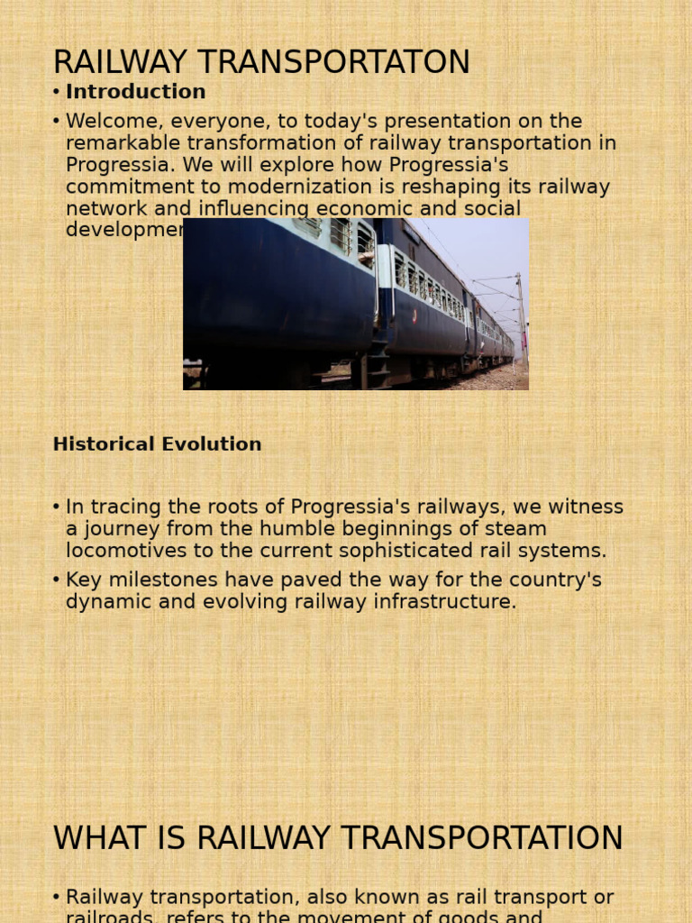 Railway Transportaton | PDF | Rail Transport | Transport