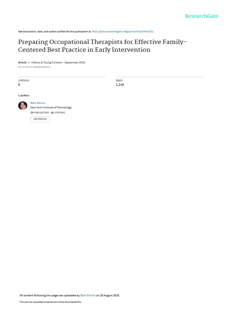Family-Centered Practices in OT Training | PDF | Occupational Therapy ...