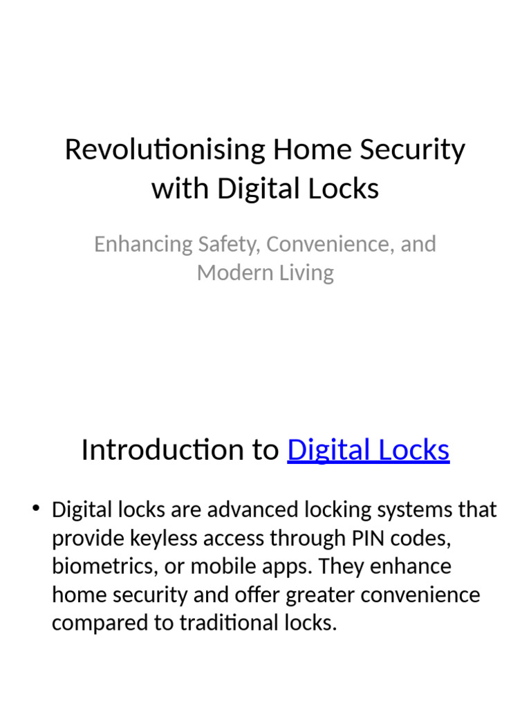 Digital Locks | PDF