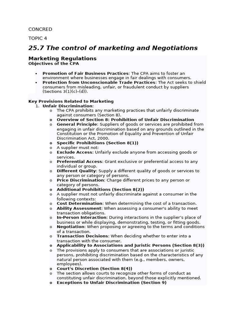 Marketing Regulations and Consumer Protection | PDF | Franchising ...