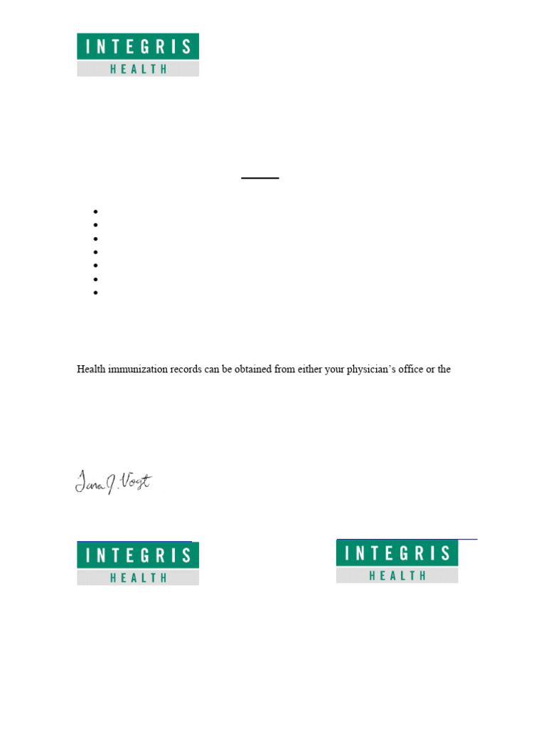 INTEGRIS Health Shadowing Program Guide | PDF | Hand Washing | Health ...