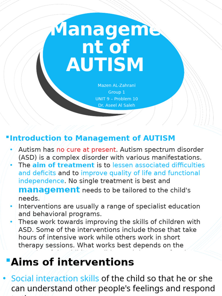 Effective Autism Management Strategies | PDF | Autism | Behavioural ...