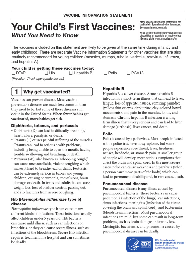 Essential Pediatric Vaccine Guide | PDF | Vaccines | Vaccination