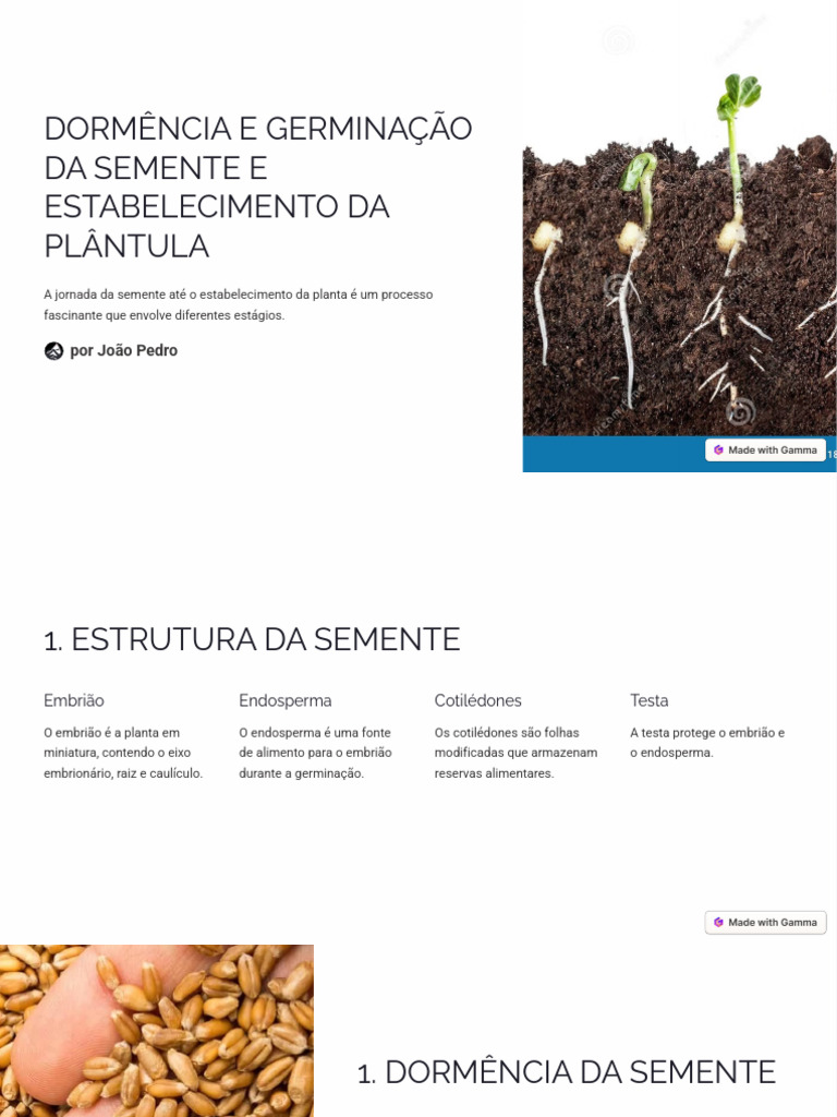 Dormência e Germinação de Sementes | PDF | Germinação | Semente