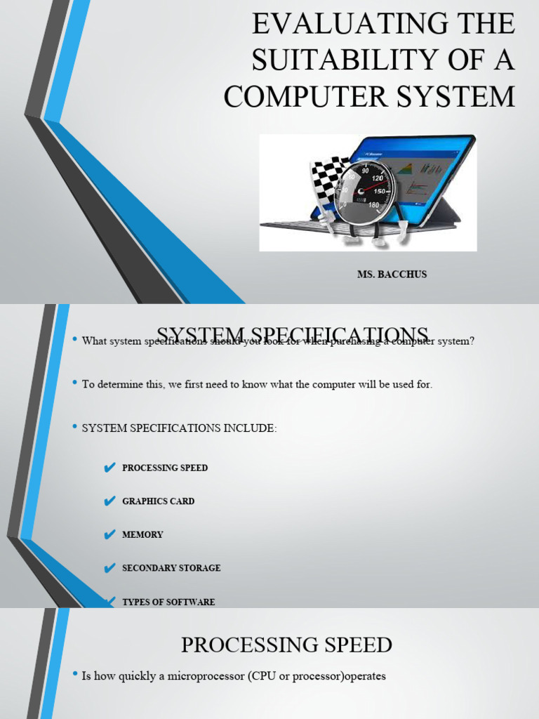 Computer System Specification Guide | PDF | Central Processing Unit ...