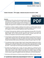 Utilities: Carbon Forecasts - ETS Supply / Demand and Price Forecasts To 2020