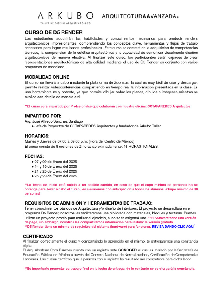 Curso Online de D5 Render 2025 | PDF | Informática