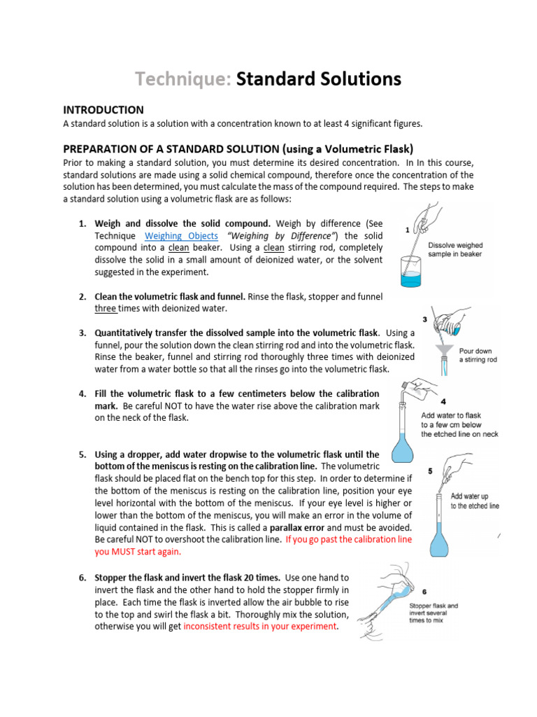 Standard Solution | PDF | Chemistry
