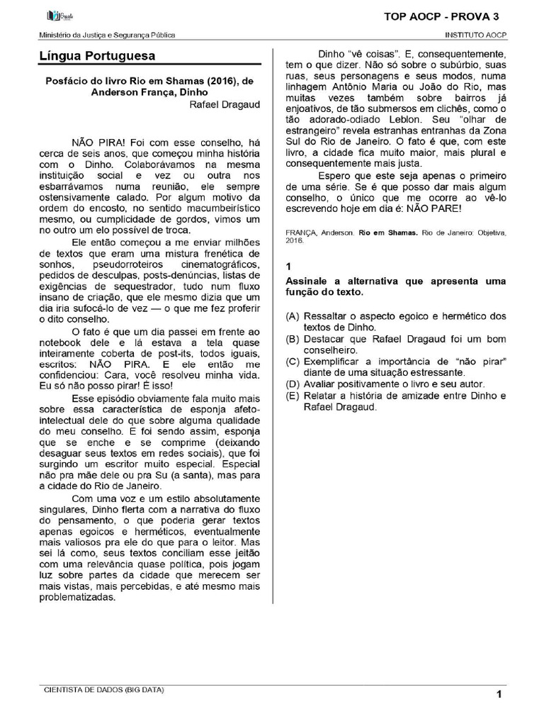 Prova 3 | PDF