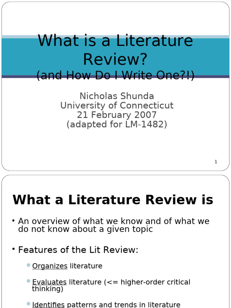 What Is A Lit Review | PDF | Scholarly Communication