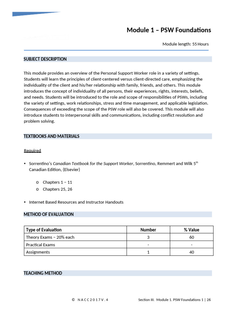 PSW Foundations Module Overview | PDF | Communication | Procedural ...