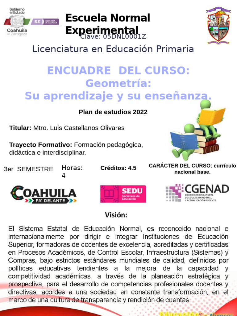 Curso de Geometría en Educación Primaria | PDF | Enseñando | Aprendizaje
