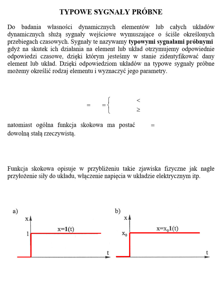 Typowe Sygnały Próbne | PDF