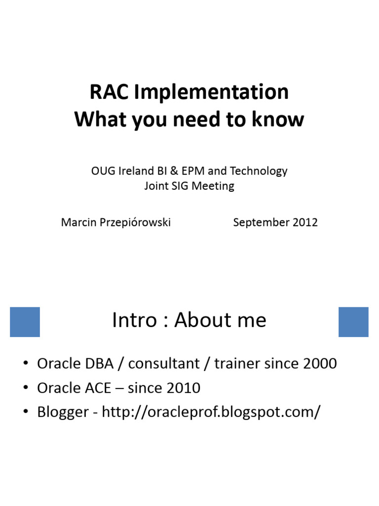 Rac Real Lif | PDF | Computer Network | Computer Cluster