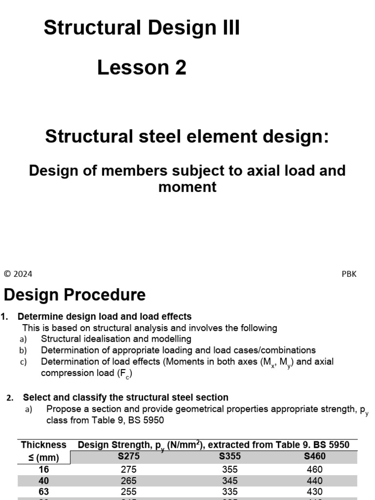 Structural Steel Design for Axial Loads | PDF | Buckling | Civil ...
