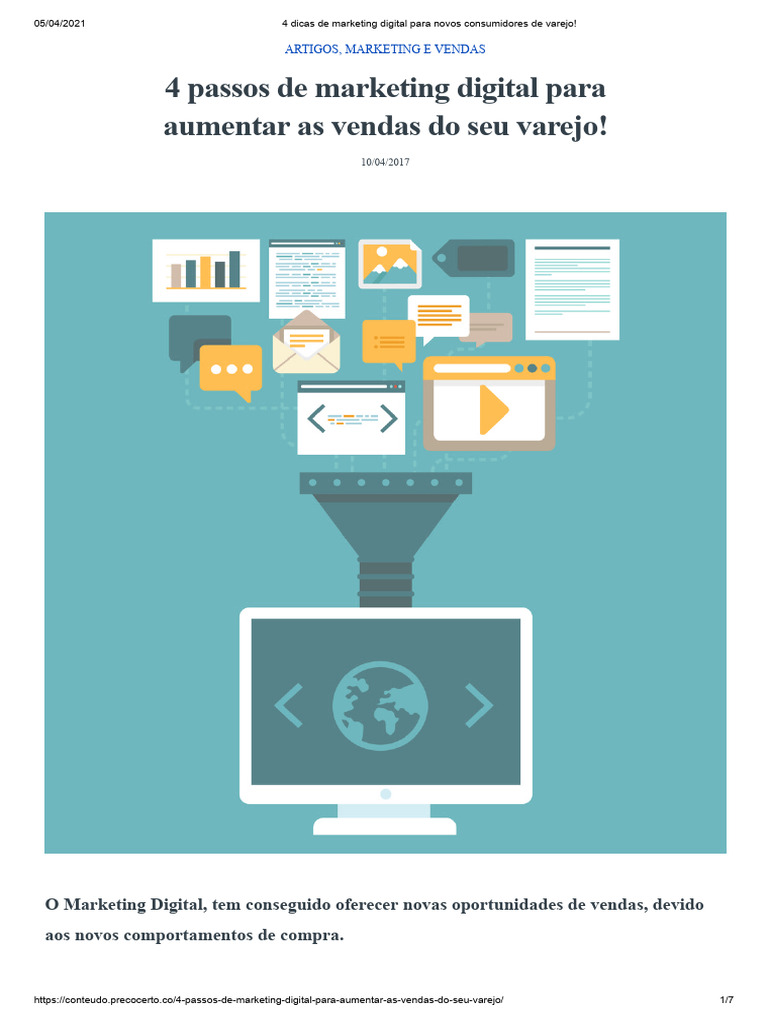 Dicas de Marketing Digital para Varejo | PDF | Marketing | E-commerce