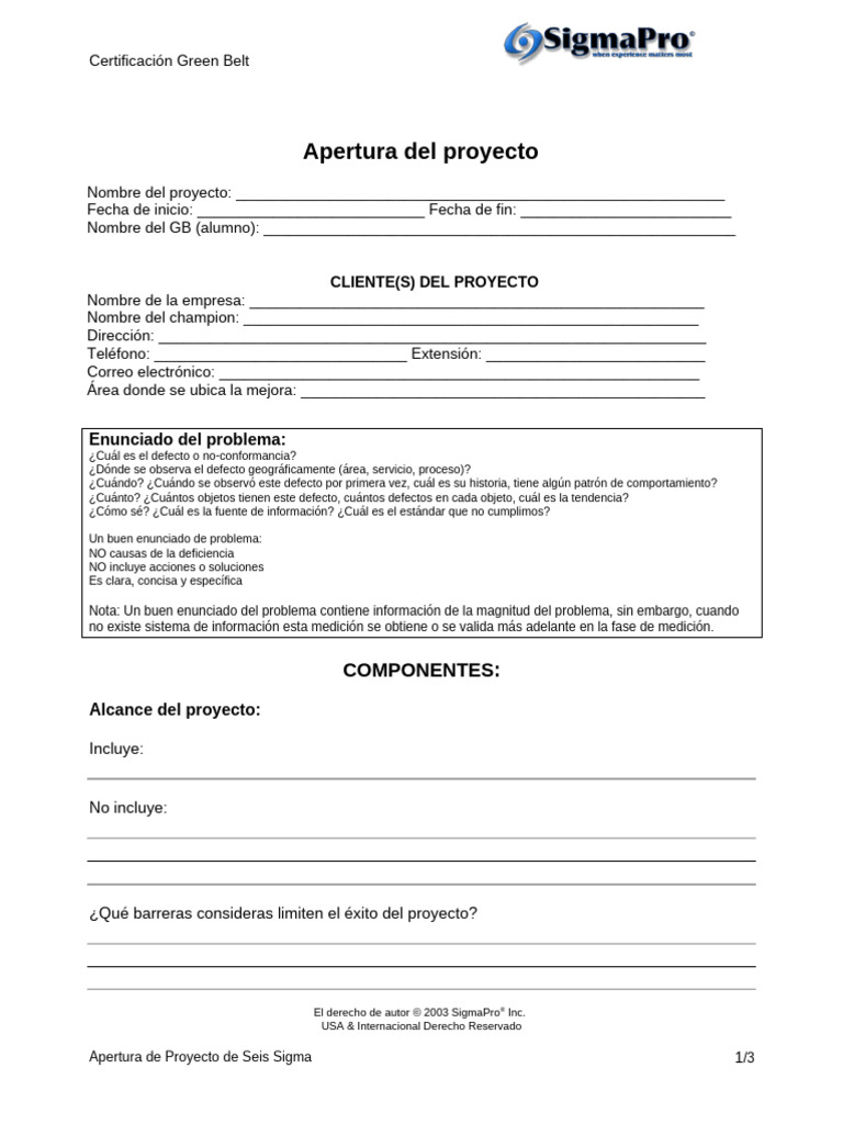 Evidencia1 Formato PCH | PDF | Medición | Six Sigma