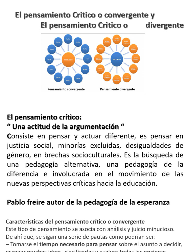 Pensamiento Crítico y Creativo en Educación | PDF | Pensamiento ...