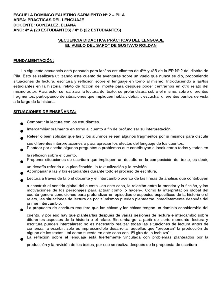 Secuencia Didáctica: 