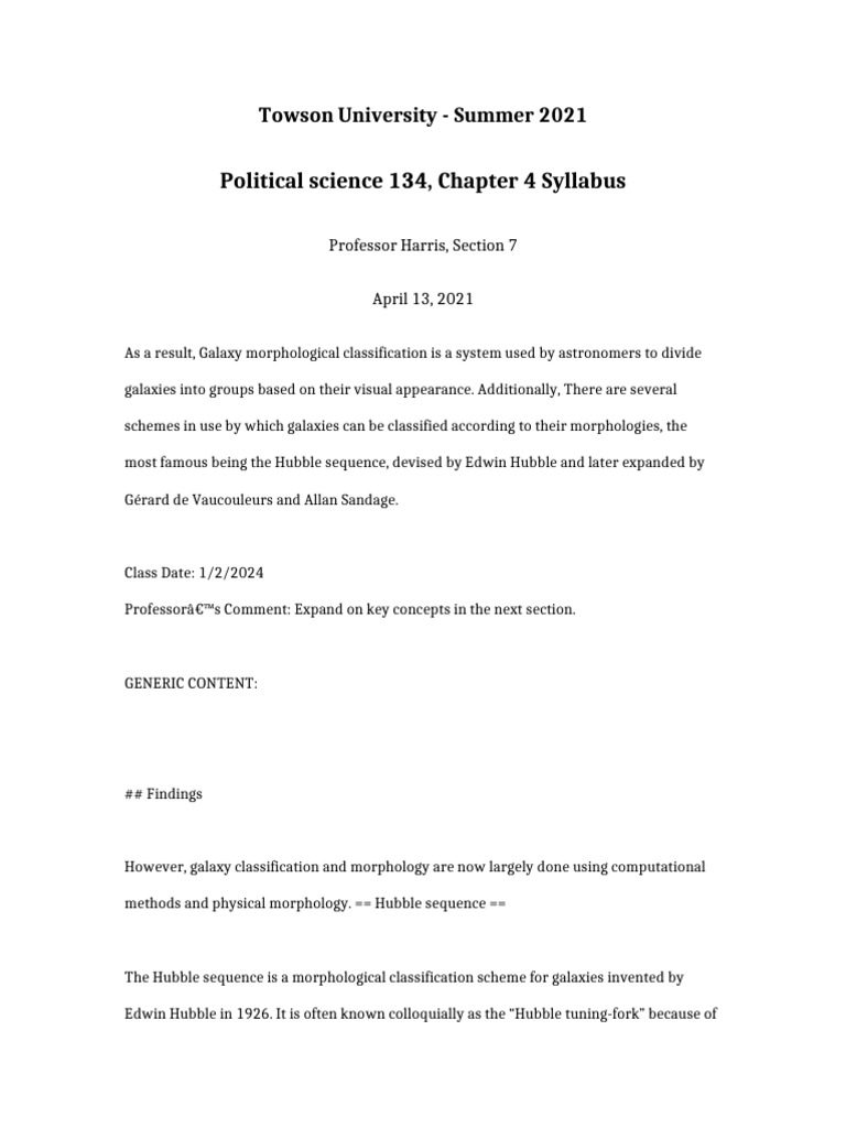 Political Science 134 Chapter 4 Syllabus | PDF | Physical Cosmology ...