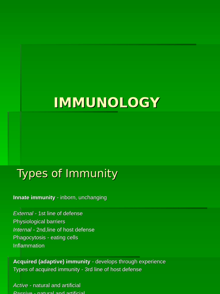 Types of Immunity Explained | PDF | Immune System | White Blood Cell