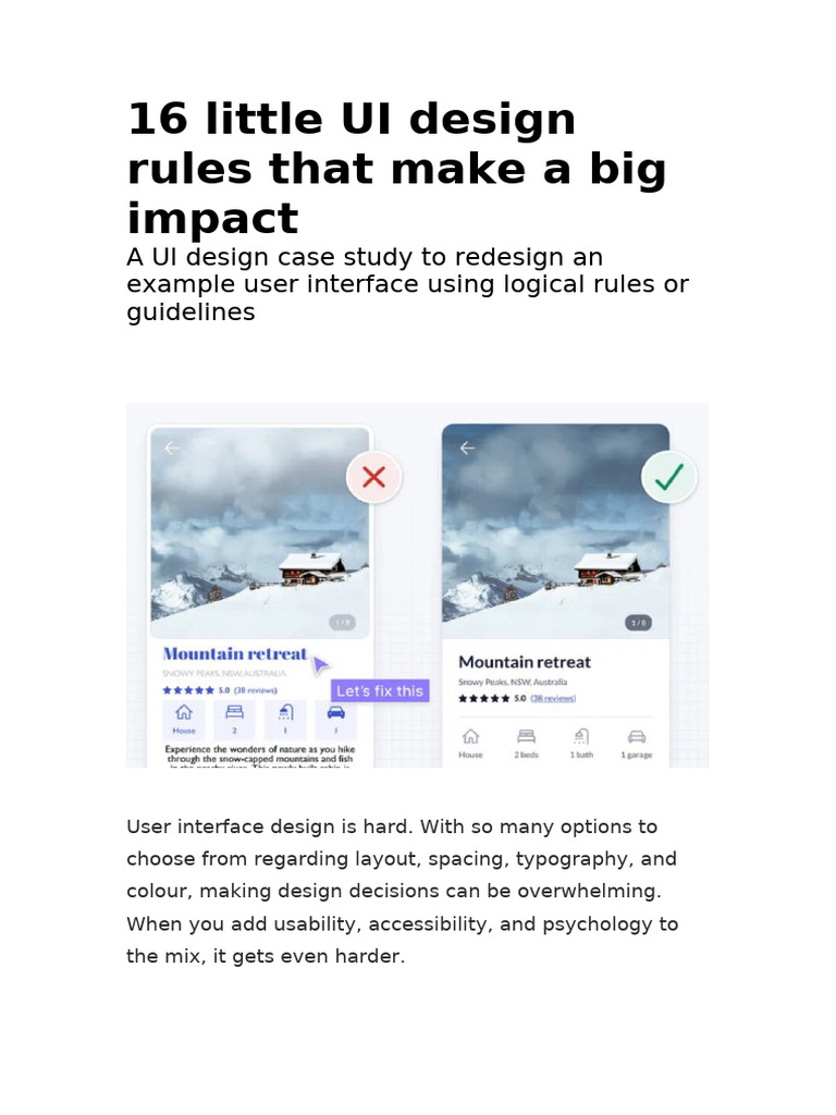 16 Little UI Design Rules That Make A Big Impact | PDF | Typefaces ...