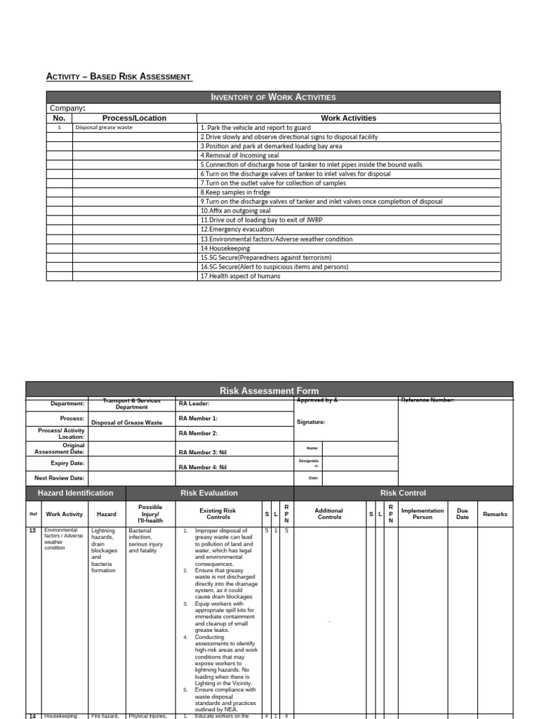 Risk Assessment, Emergency Preparedness | PDF | Hazards | Waste Management