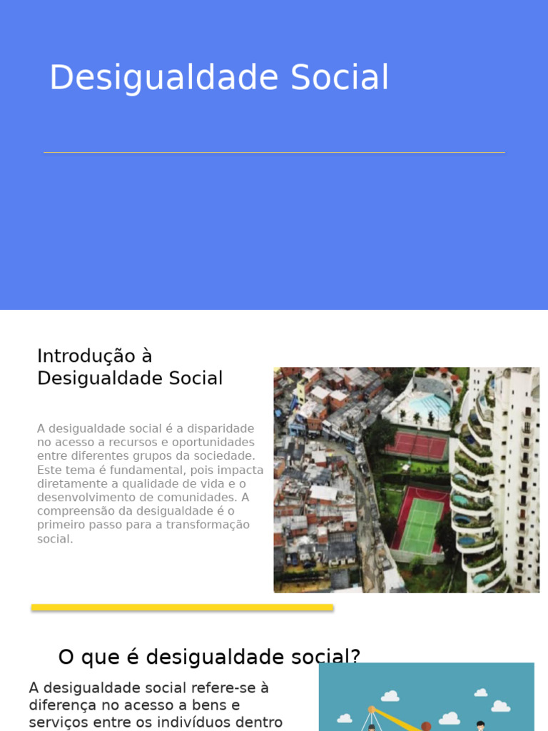 Entendendo a Desigualdade Social | PDF | Discriminação e Relações ...