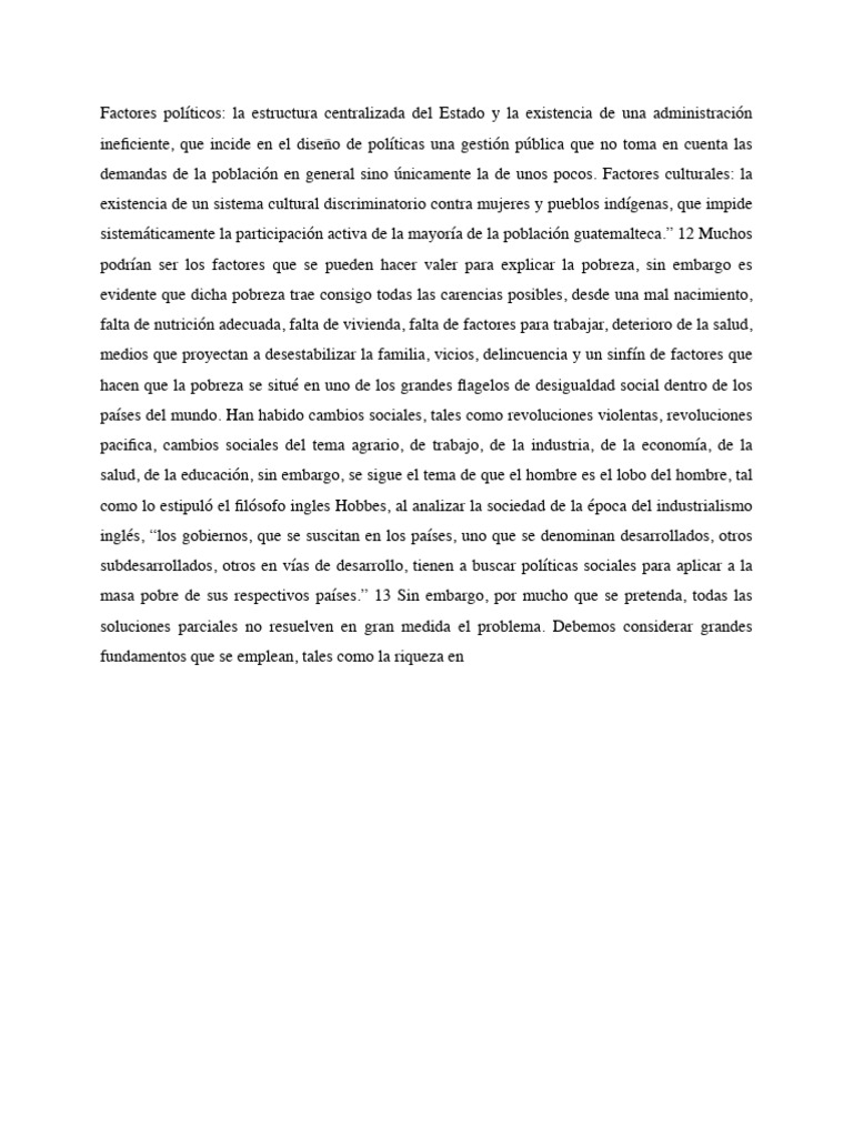 Pobreza y Desigualdad en Guatemala | PDF