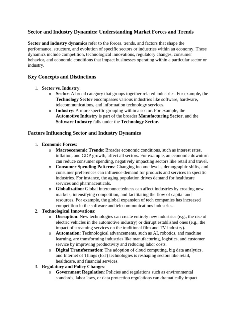 Understanding Sector and Industry Dynamics | PDF | Retail | Internet Of ...